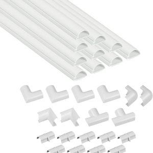 Cord Cover Kit, Adhesive Wire Hiders, Paintable Cable Raceway