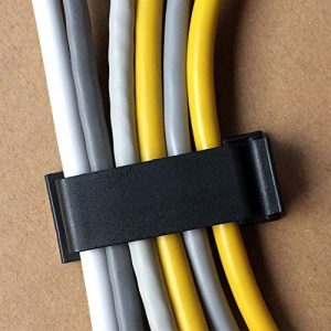50 Self-Adhesive Cable Clips for Desk Organizing