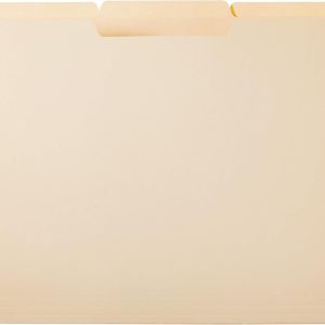 Reinforced Tab File Folders, Letter Size, 100-Pack