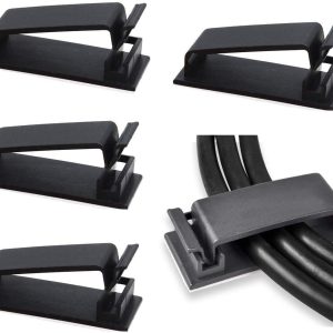 50 Self-Adhesive Cable Clips for Desk Organizing