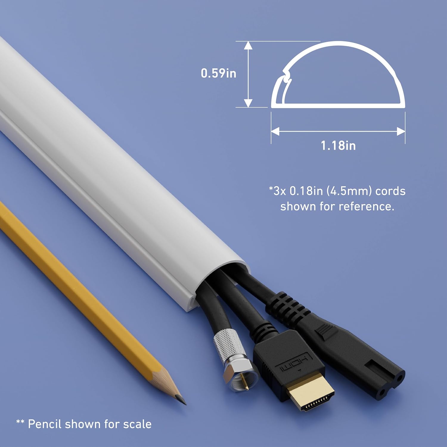 Cord Cover Kit, Adhesive Wire Hiders, Paintable Cable Raceway - Image 3