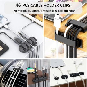 192-Piece Cable Management Kit with Wire Organizer and Clips