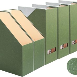 6-Pack Cardboard Magazine Holder Desk Organizer