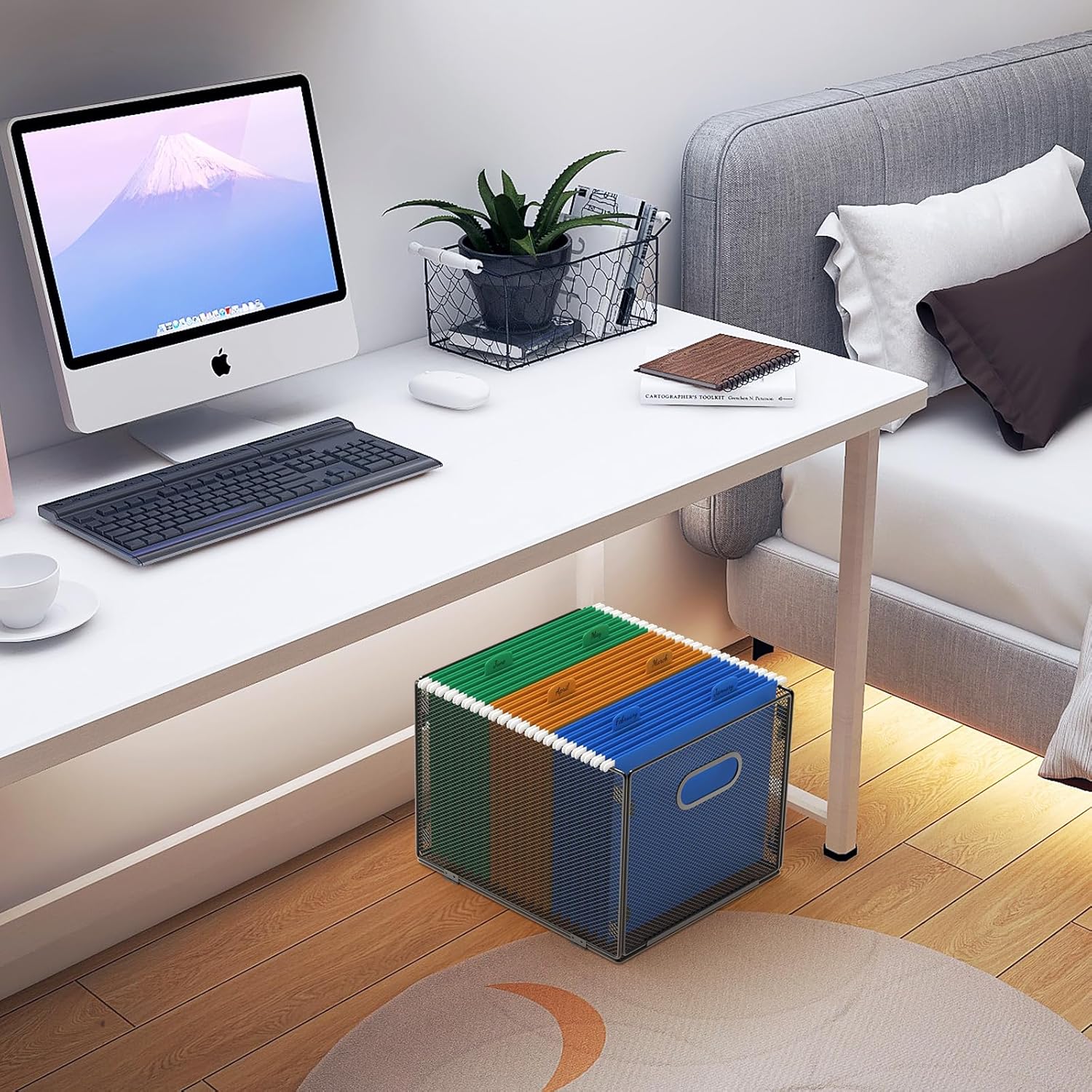 Mesh Hanging File Organizer, Letter Size Storage Box - Image 4